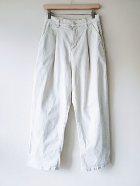 OAK + FORT Cream High-Rise Trousers